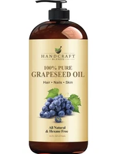 Handcraft Blends Grapeseed Oil - Cold-Pressed 16 Fl Oz - 100% Pure and Natura...