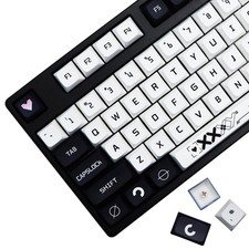 Dark Blue White PBT Keycaps 128 Set XDA Profile Custom Mechanical Keyboard