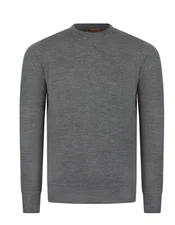 NEW STILE LATINO SUPER FINE MERINO WOOL LONG SLEEVE EU 54 US 44  L mid gray