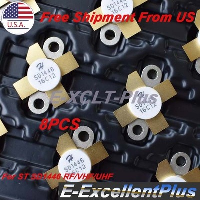8PCS ST SD1446 SD-1446 RF/VHF/UHF Microwave MOSFET Power Transistor CASE-M-113