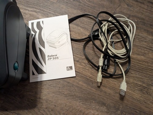 Zebra ZP505 Thermal Label Printer Serial/Parallel With Labels & Cables VERY GOOD - Afbeelding 2 van 8