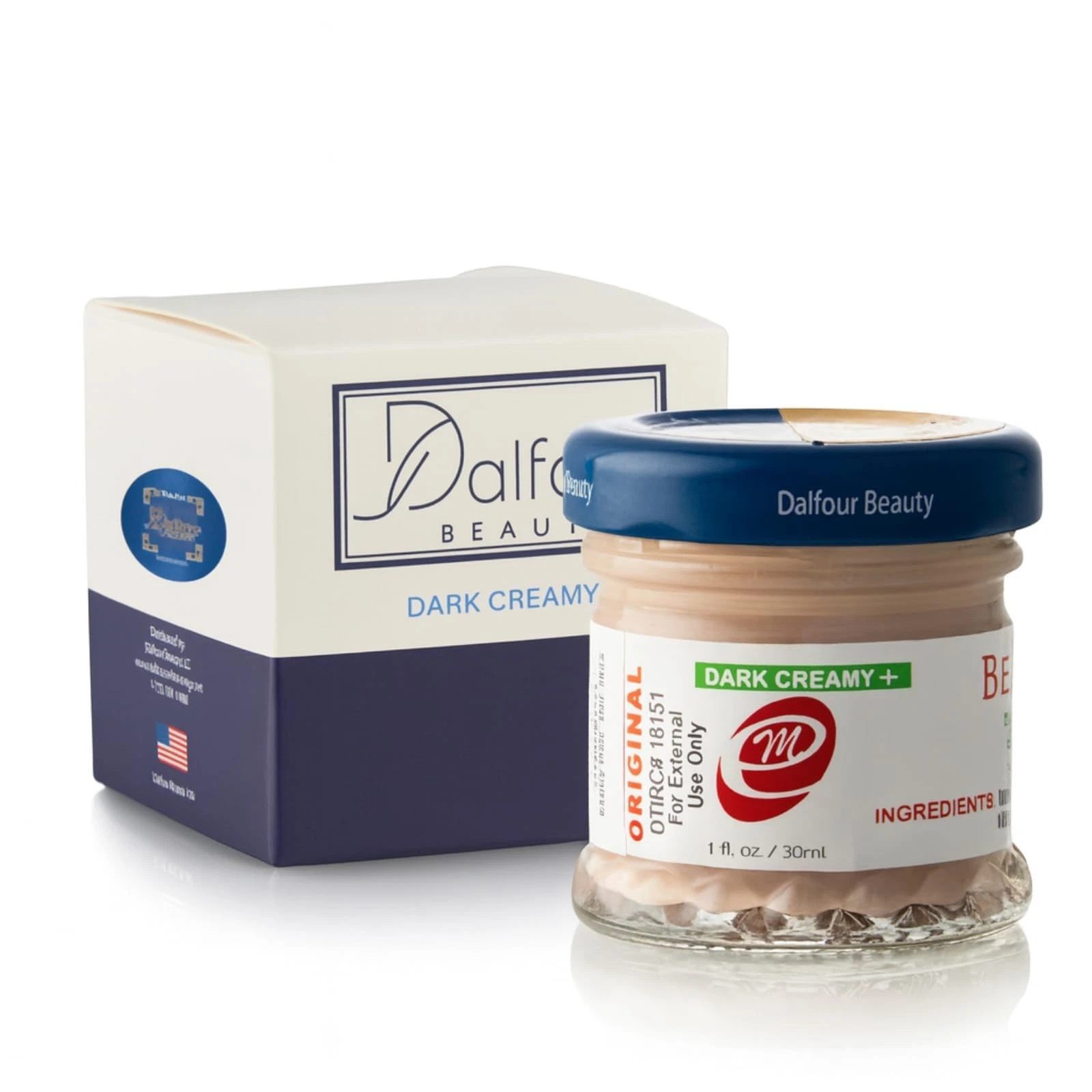 Dalfour Beauty Dark Creamy + Gold Seal Cream Red M – Face & Body Moisturizer
