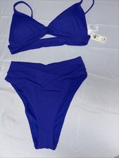 AERIE Women  s Swimsuit 2 Piece NEW NWT Size XL Bikini High Cut
