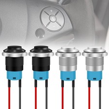 4PCS 12V ON/Off Latching Push Button Switch Waterproof 12mm Small Push Button...
