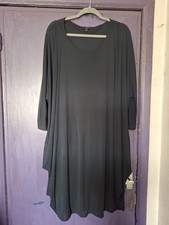 COS NAVY BLUE OVERSIZED DRAPE FRONT LONG TOP..SIZE LARGE