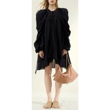 discount leather dresses Cordelia Black Vegan Leather Dress Black / XSmall