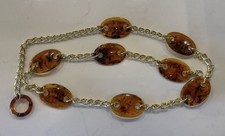 Tortoise Shell Gold Chain Belt-Wear Dangly on Hips/Waist - FUN 1980s Vintage