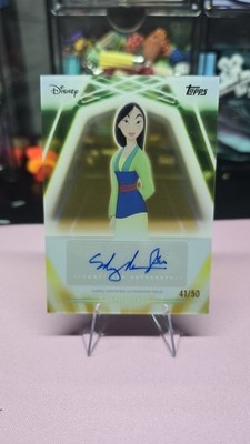 2026 Topps Disney Neon Mulan Ming-Na Wen Autograph 41/50 TNA-MNW Gold