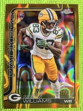 2025 Topps Chrome Football Savion Williams Gold LAVA RC 340 /50 COLORMATCH