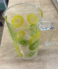 Vintage Pyrex Glass Juice Pitcher With Lemon & Lime  Slices
