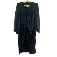 JOSTEN'S Treaure Gown Graduation GOWN Robe Size 5'10 Black Front Zip Unisex