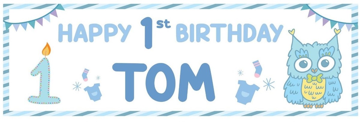 Its A Girl Owl Banner