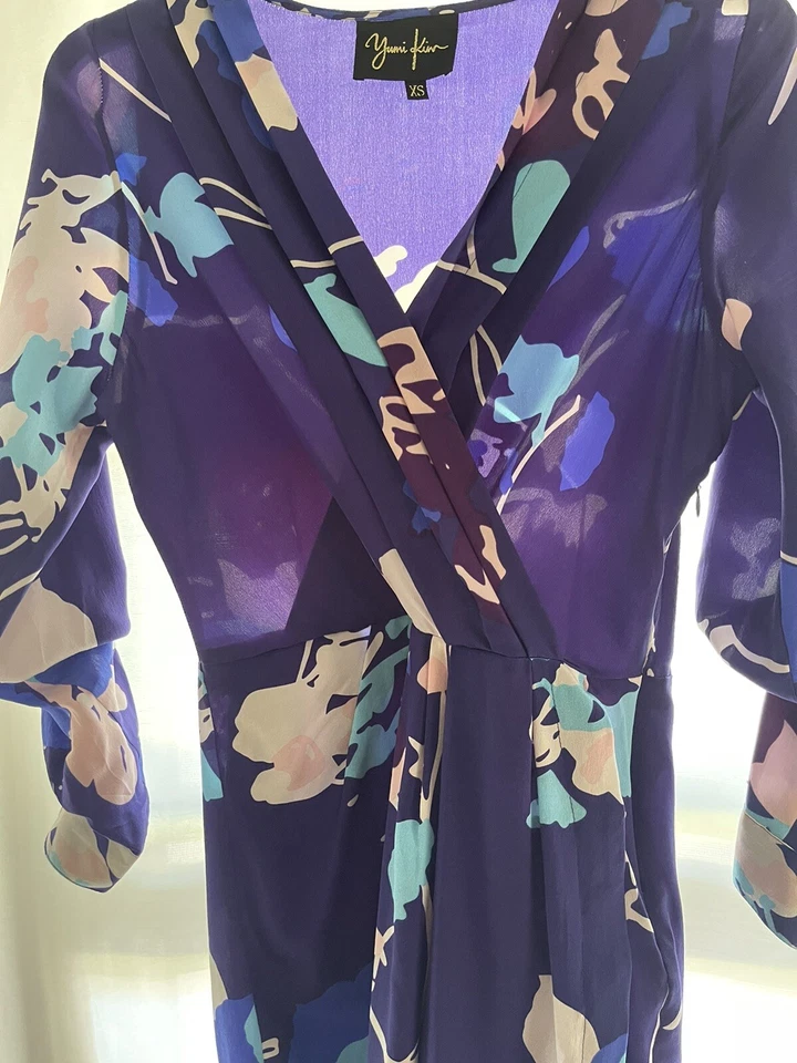 Yumi Kim Silk Printed Wrap Dress size X Small - Image 4 of 4