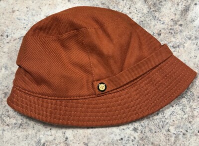 Vintage Orange Bucket Cloche Hat Women main image 4