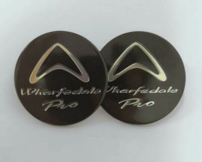 4pcs Replacement Wharfedale Sticker Speaker logo 40mm Aluminum