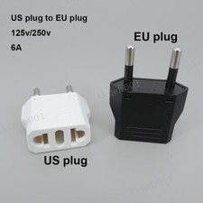 US To EU Plug USA To Euro Travel Wall AC Power Charger Adapter Converter