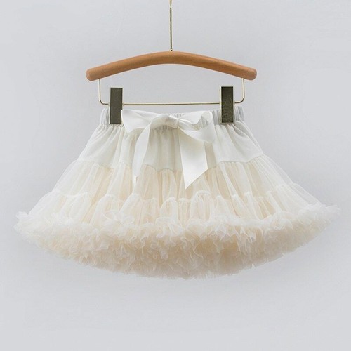 Skirts Solid Fluffy Tulle Princess Ball Gown Kids Ballet Party Performance Dress - Picture 13 of 39