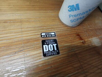 Shoei X-Fifteen helmet SNELL DOT decals X2 vinyl stickers stickers