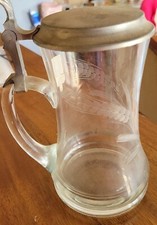 ANCIENNE CHOPE BIERE RASTAL,"EN CRISTAL SOUFFLER A LA MAIN",TRADUCTION ETIQUETTE