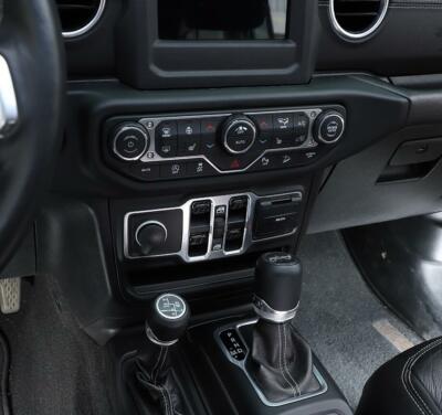 4-Piece Black Window Lift Switch Trim Covers – For Jeep Wrangler JL & Gladiator JT (2018+)