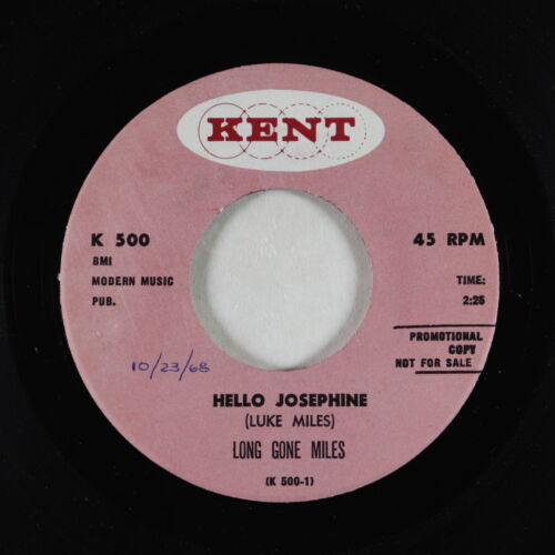 Blues 45 - Long Gone Miles - Hello Josephine - Kent - VG++ - Photo 1 sur 2