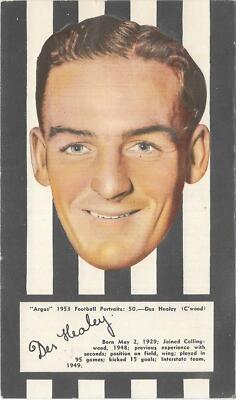 1953 Argus Football Portraits (50) Des HEALEY Collingwood *
