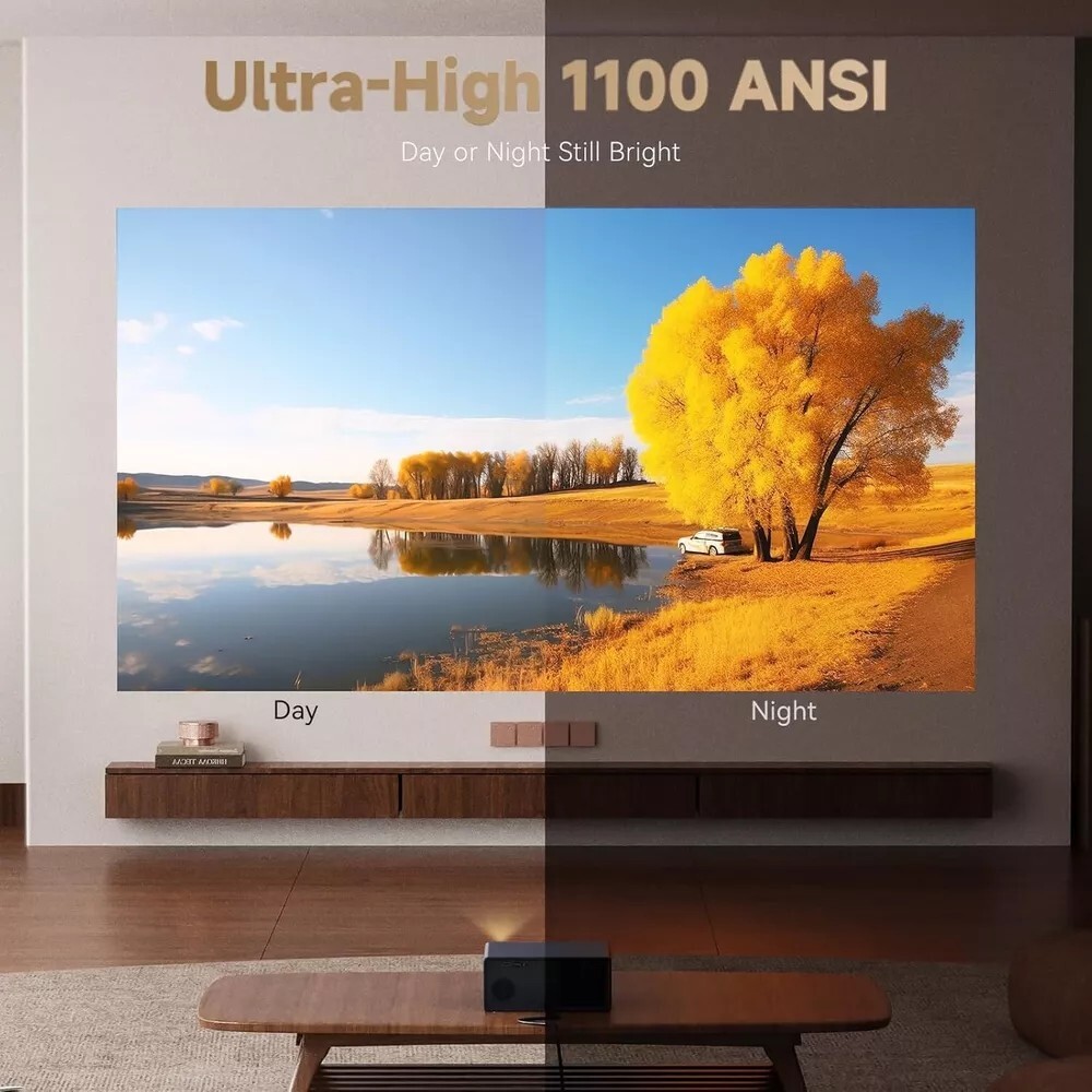 1100 ANSI Google TV Wanbo X5 Pro 4K Projector WiFi Bluetooth Movie