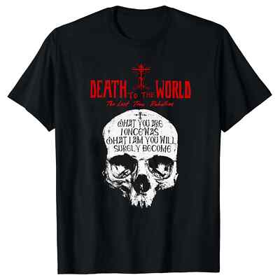 Big Sale!!! Russian Orthodox Saying Inscriptions Skull T-Shirt Size S-5XL
