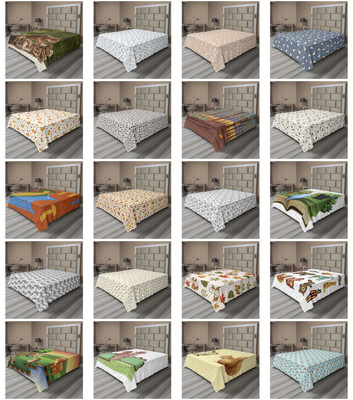 Ambesonne Squirrel Flat Sheet Top Sheet Decorative Bedding 6 Sizes