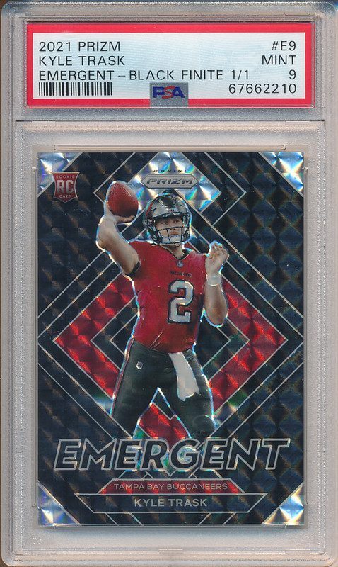 Kyle Trask Panini Prizm Emergent #E9 Black Finite 1/1