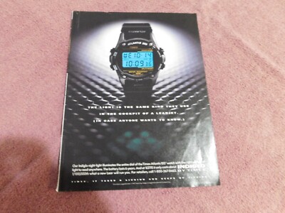 Timex Indiglo Atlantis 100 Ad From Magazine Television Ad 1993