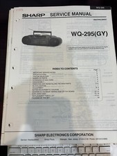 ORIG. SHARP WQ-295 WQ-295 GY WQ295 WQ-295GY Repair  Service Manual ORIGINAL 