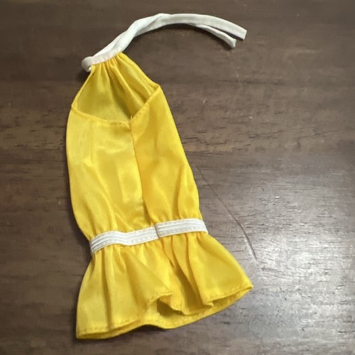 Vintage Mattel Barbie Yellow Summer Halter Dress - Picture 4 of 7