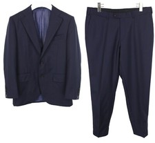 SUITSUPPLY La Spalla / Brescia Suit Men's UK 36S / UK 34S 2 Piece Wool Blue