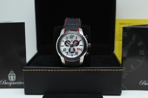 Burgmeister Johannesburg Luxury Gents Chronograph Black Leather Watch BM701-112A - Picture 2 of 8