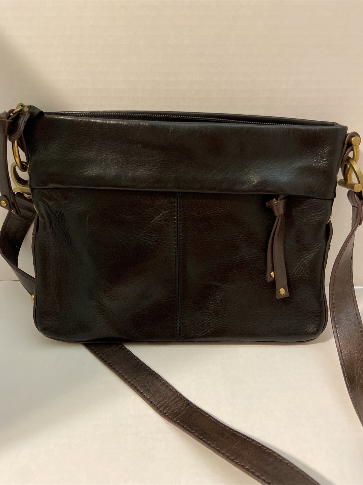 Tignanello Black Leather Bag Purse Crossbody eBay