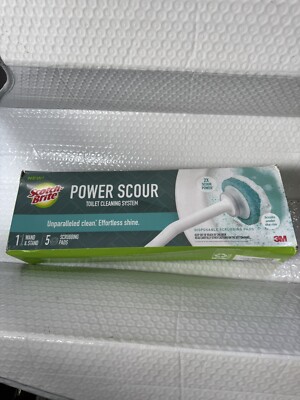 Scotch-Brite Power Scour Toilet Cleaning System,1 Wand,1Stand,5 pads,5Extra Pads