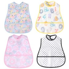 Waterproof Baby Feeding Bib Pocket Toddler Bib Washable 6-36 Months
