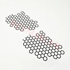 Honeycomb Pattern Waist Line Decals Hexagon Car Body Vinyl Stickers Decoration