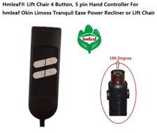 Okin Limoss 4 Button,5 pin 180° Hand Control for Power Recliner or Lift Chair