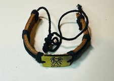 Stylish Ethnic Pure Leather Black Bracelets men women HANDMADE GEMINI NEW