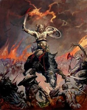 The Berserker Print by Frank Frazetta