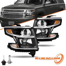 Projector Headlights w/LED DRL For 2015-2020 Chevy Tahoe Suburban Headlamps L&R