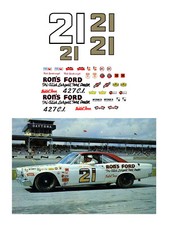  21 Cale Yarborough 1967 1/64 scale decal fits AFX Tyco Lifelike Autoworld