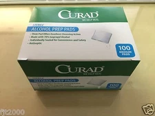CURAD STERILE ALCOHOL PREP MEDICAL ISOPROPYL PADS WIPES SWABS 1.25*1.25 inch