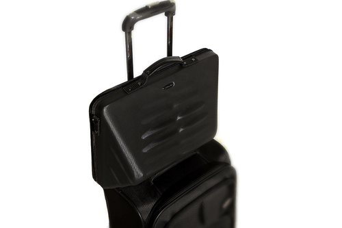 Leggage Foot Rest Messaging 15.6" Laptop Briefcase Black - Picture 9 of 9