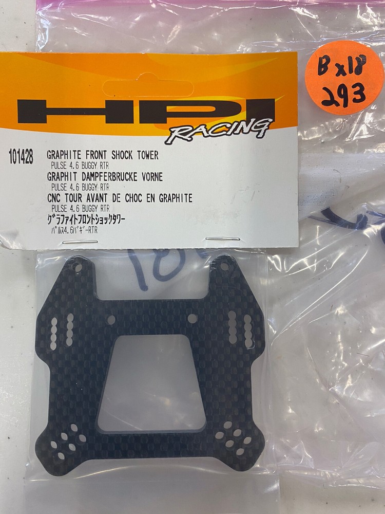 HPI Racing 101428 Graphite Front Shock Tower RTR Pulse 4.6 NewInPack USA Ship