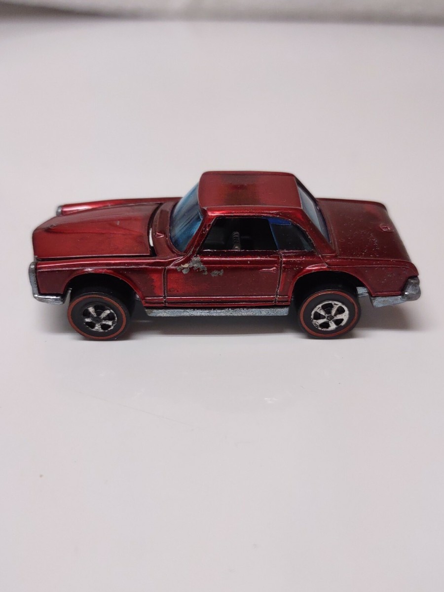 Hot Wheels Redline Mercedes-Benz 280 SL Car 1969 Red Made in Hong