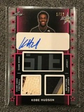 KOBE HUDSON 2020 Leaf Army All-American 3x PATCH Auto # 1/12 Auburn Autograph