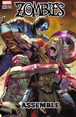 Zombies Assemble #3 1:25 Greg Land Avengers Variant Marvel 2017